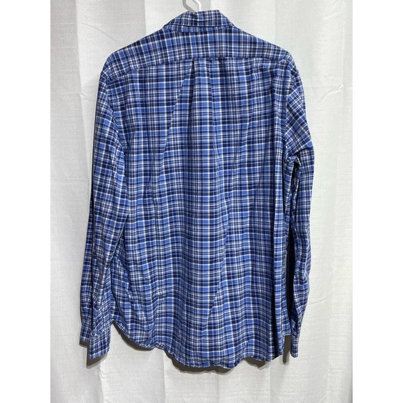 Ralph Lauren Long Sleeve Button Down Blue Brown Pony XL‎ - Picture 3 of 5